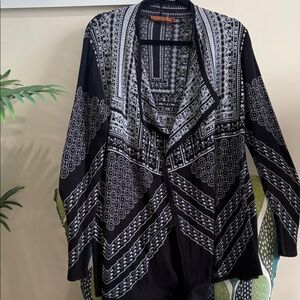 Belldini Black and White Knit Cardigan